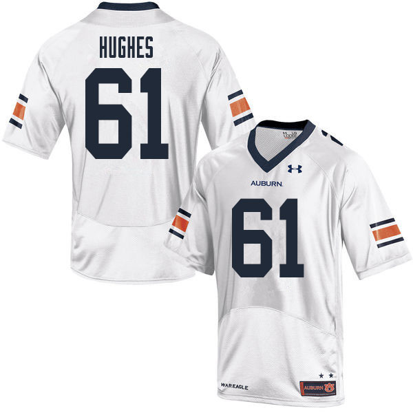 Men #61 Reed Hughes Auburn Tigers College Football Jerseys Sale-White